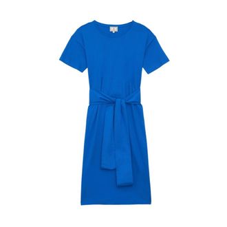 Ines De La Fressange Jeanette Katoenen Jurk - Dames - Casual kleedjes - Blauw - XS - Katoen - Kleedjes
