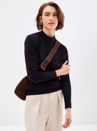 Contemporaine Womens Fine knit mock-neck sweater