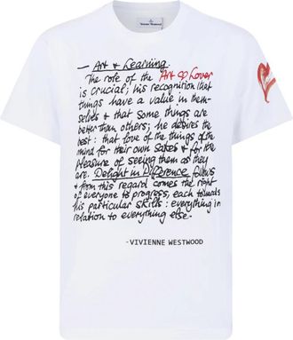 Vivienne Westwood Art Heart T-shirt Klassiek - Heren - T-shirts - Wit - S - Katoen - Tops