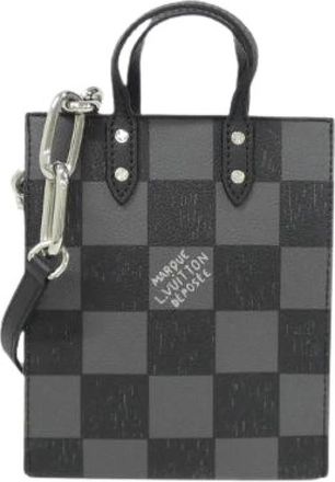 Louis Vuitton Pre-owned Damier Checkerboard Small Tote Bag - Dames - Vintage Shopper - Zwart - ONE Size - Leer - Vintage
