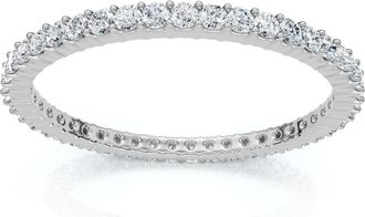 Pompeii3 3/4ct Genuine Engagement Wedding Ring 14K White Gold Stackable Band Size Selectable