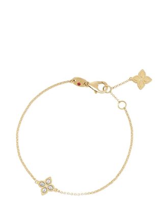 Roberto Coin Bracciale Princess Flower in oro giallo 18 carati e diamanti