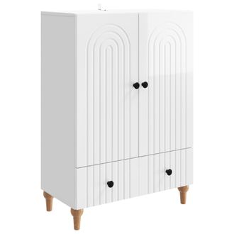 vidaXL Aparador Brillante 66 X 34,5 X 95 Cm Madera De Ingenier&iacute;a Vidaxl