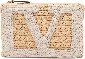 Valentino Garavani Viva Superstar Crochet Medium Flat Pouch