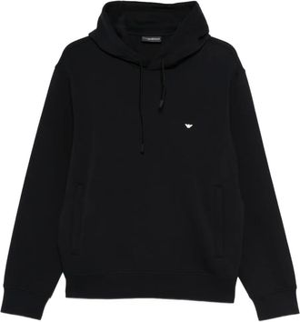 Emporio Armani Hoodie met geborduurd logo - Blauw