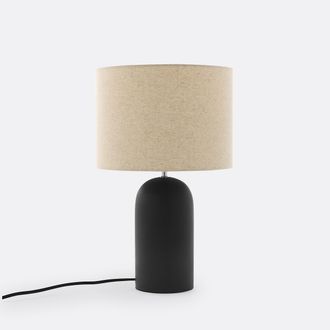 La Redoute Interieurs Tafellamp in beton en linnen, Emna