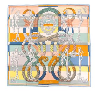 Herm&egrave;s Pre-owned Hermes Della Cavalleria Double Face Silk Scarf 90 Ladies NSX0RGO87P9PNK9A