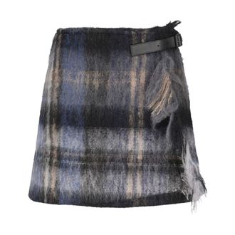 Loewe Short Skirts, female, Multicolor, Size: M Skirt in mohair and wool blend