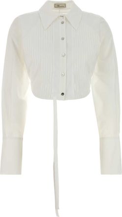 Blumarine White Poplin Shirt