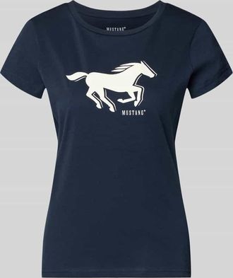 Mustang Jeans Mustang Regular Fit T-Shirt mit Logo-Print Modell Loa in Weiss, Gr&ouml;&szlig;e XS