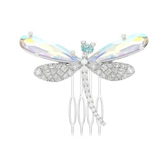 Swarovski Accessoires, Dames, Veelkleurig, ONE Size, Libellenbroche en haaraccessoire