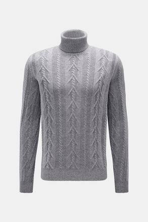 Braun Hamburg Men - Cashmere turtleneck jumper grey mottled
