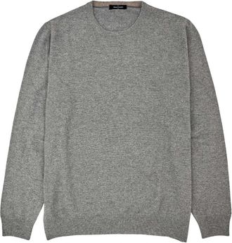 Gran Sasso Trui met ronde hals - Heren - Ronde hals truien - Grijs - 2XL - Kasjmier - Truien & Vesten