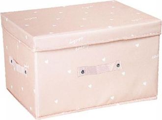 Trade Shop Trade Shop - Box Scatola Salvaspazio Armadio Contenitore Porta Oggetti Organizer 35x30x20 Cm - Rosa