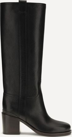 Brunello Cucinelli Leather high Boots with monile Female 37