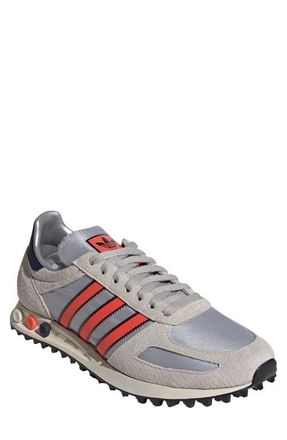 adidas Gender Inclusive LA Trainer OG Made in USA Sneaker in Silver Metallic/Dark Blue at Nordstrom, Size 10.5 Womens