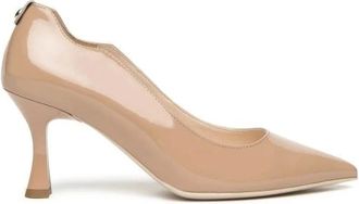 Nero Giardini Schoenen, Dames, Beige, 38 EU, Lakleren damesschoenen met hak