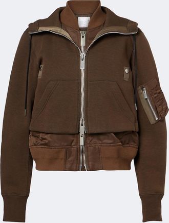 sacai Sudadera con capucha en mezcla de algod&oacute;n