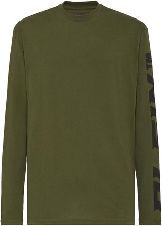 Philipp Plein Tops, Heren, Groen, XL, Katoen, T-Shirt Ronde Hals