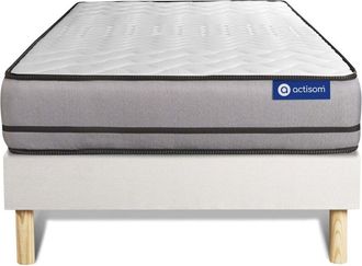 Actisom Actisom - Somier Blanco + Colch&oacute;n Con L&aacute;tex Y Espuma Viscoel&aacute;stica 80 X 190