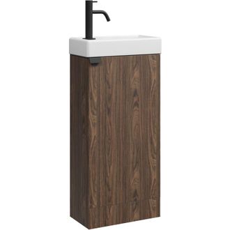 Badplaats Mobile bagno WC Orion 40 x 22 cm - Noce Marrone - Mobile lavabo con lavabo