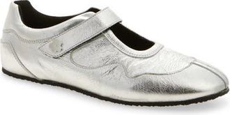 Cecilie Bahnsen Cosmo Sneaker in Silver Textured Leather at Nordstrom, Size 5.5Us
