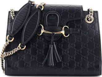 Gucci Emily Chain Flap Guccissima Leather Small shoulder bag - Nero