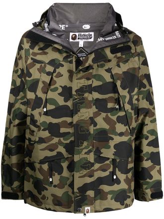 A Bathing Ape Giacca con stampa camouflage - Verde