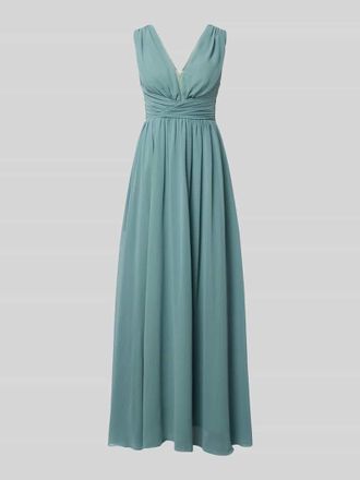Troyden Collection Maxikleid mit Taillenband und Drapierungen in Mint, Gr&ouml;&szlig;e 34