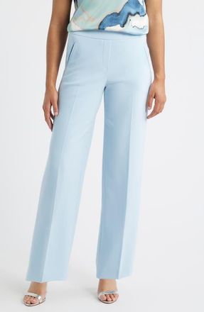 Anne Klein High Waist Wide Leg Pull-On Pants in Opal Blue at Nordstrom, Size X-Large