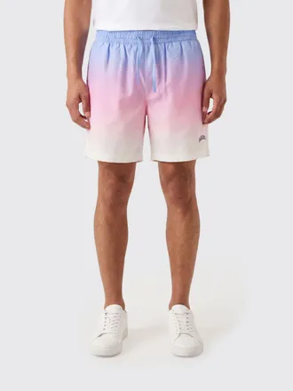Casablanca Abstract Print Silk Shorts with Drawstring Waist