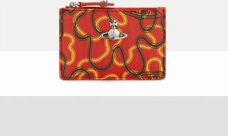 Vivienne Westwood Slim Long Card Holder Buccia Darancia Poppy-red-wiggle One Size Women