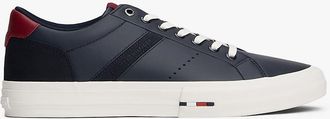 Tommy Hilfiger Mens Leather Low-Top Sneaker - Navy - US 11.5 / EU 45