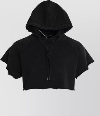 Dolce & Gabbana cotton cropped short-sleeve hoodie