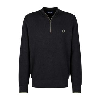 Fred Perry Zip-throughs - Sweatshirts & Hoodies - Hombre - Negro - 2XL