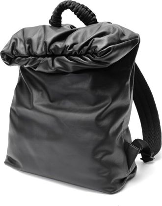 Bottega Veneta Black Leather Backpack (Pre-Owned)