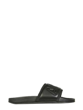 AMBUSH Black Leather Slide Sandals