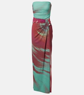 SIMKHAI Emma printed jersey maxi dress