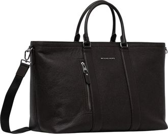 Michael Kors Hudson Pebbled Leather Tote - Heren - Weekendtassen - Bruin - ONE Size - Leer - Tassen