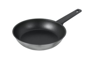 Kuhn Rikon Locarno Swiss Made Brushed Stainless Steel Non-Stick Induction Safe Frying Pan, 28cm in Silver