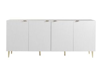 Vente-Unique 4 - Door Buffet - MDF & Steel - White & Gold - YESINIA