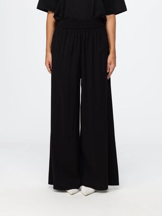 Eleh High-Waisted Palazzo Trousers in Cr&ecirc;pe with an Elasticated Waist