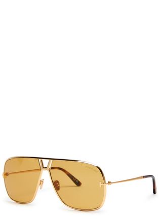 Tom Ford Stavros Aviator-style Sunglasses - Gold - One Size