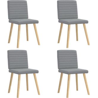 vidaXL Sedie da Pranzo 4 pz Grigio Chiaro in Tessuto - Vidaxl