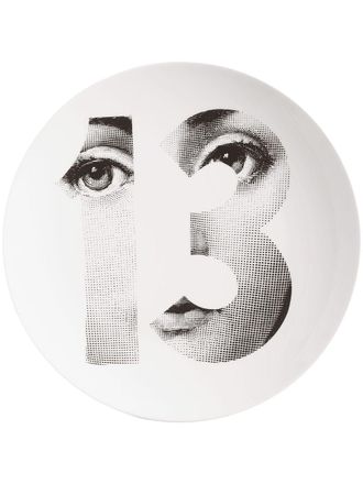 Fornasetti Tema e Variazioni N.108 hand-painted wall plate - unisex - Porcelain - OS - White