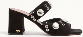 Valentino Garavani Nellc&ocirc;te Slide Sandal in Split Leather 75mm Wo