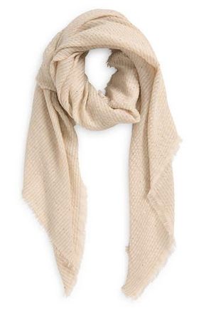 Rag & Bone Stella Sequin Virgin Wool Blend Square Scarf in Beige at Nordstrom Rack