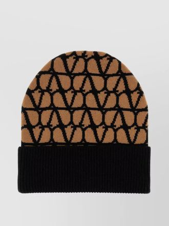 Valentino Garavani printed cashmere beanie hat