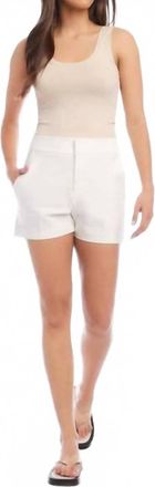 Fifteen Twenty Modern High Waist Shorts In Off White