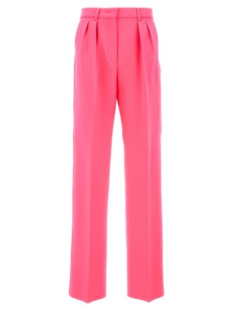 Sportmax Fuchsia Virgin Wool Casual Womens Pants